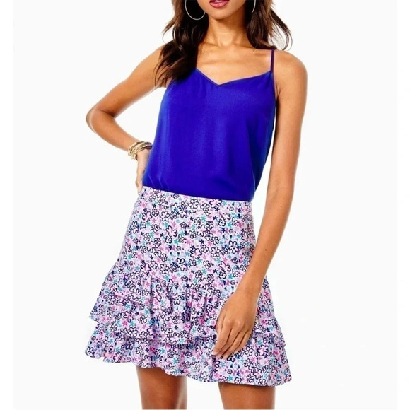 Lilly Pulitzer Dresses & Skirts - Lilly Pulitzer tilly tiered ruffle skirt. color - multi fun sun repeat ditsy